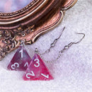 Galaxy D4 (Pink) Pendant Earrings - Bea DnD Games