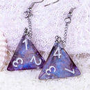 Galaxy D4 (Purple) Pendant Earrings - Bea DnD Games