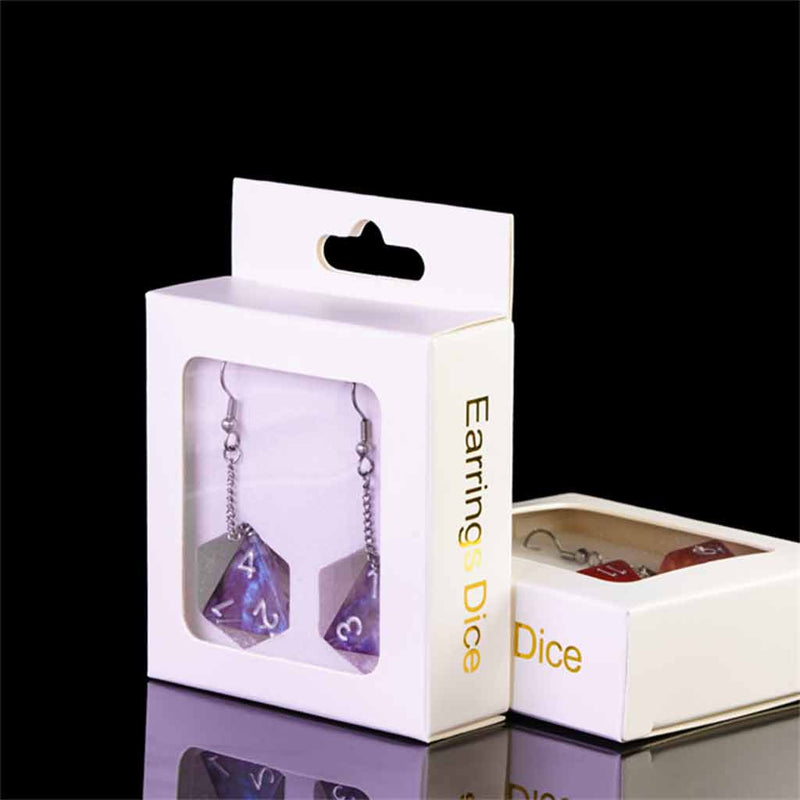 Galaxy D4 (Purple) Pendant Earrings - Bea DnD Games