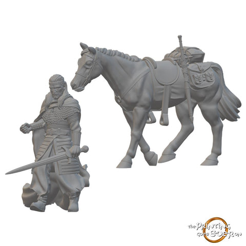 Gerard The Monster Hunter | BeaMini Unpainted RPG Miniatures - Bea DnD Games