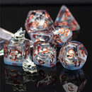Ghost Dragon - 7 Piece Polyhedral Dice Set + Dice Bag - Bea DnD Games