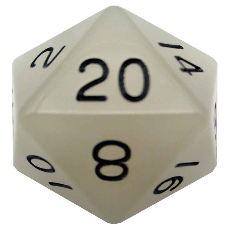 Glow in The Dark Mega D20 (35mm) by Metallic Dice Games - Bea DnD Games