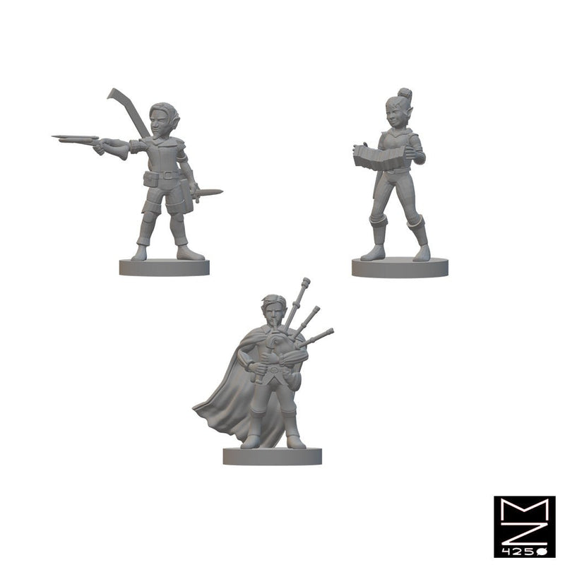 Gnome Bards | BeaMini Unpainted RPG Miniatures - Bea DnD Games