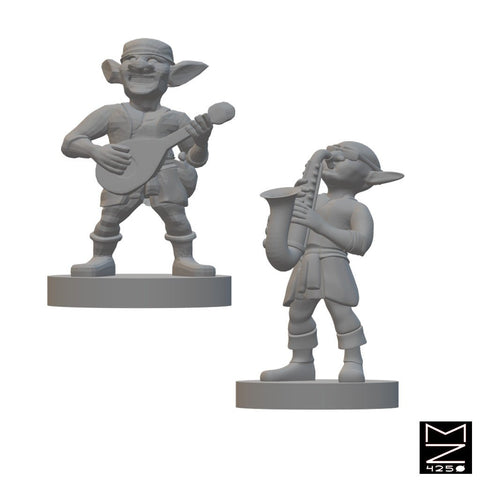 Goblin Bards | BeaMini Unpainted RPG Miniatures - Bea DnD Games