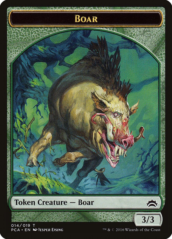 Goblin // Boar Double-Sided Token [Planechase Anthology Tokens] - Bea DnD Games