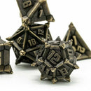 Goblin Grenade 7 Piece Metal Polyhedral Dice Set & Dice Case - Bea DnD Games