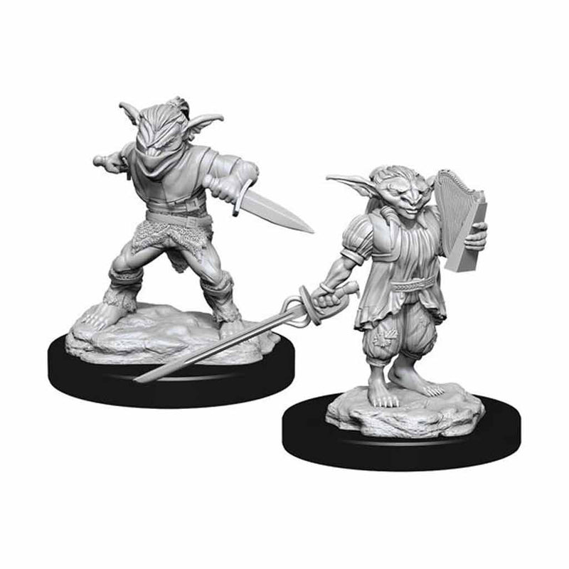 Goblin Rogue and Goblin Bard Nolzurs Marvelous Unpainted Miniatures - Bea DnD Games