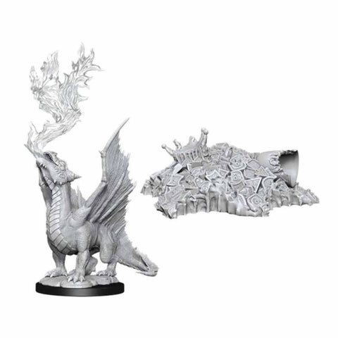 Gold Dragon Wyrmling & Small Treasure Pile Nolzur's Marvelous Unpainted Miniatures - Bea DnD Games