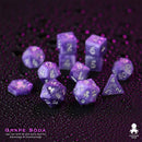 Grape Soda 14pc Dice Set by Kraken Dice + Dice Bag - Bea DnD Games