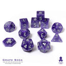 Grape Soda 14pc Dice Set by Kraken Dice + Dice Bag - Bea DnD Games