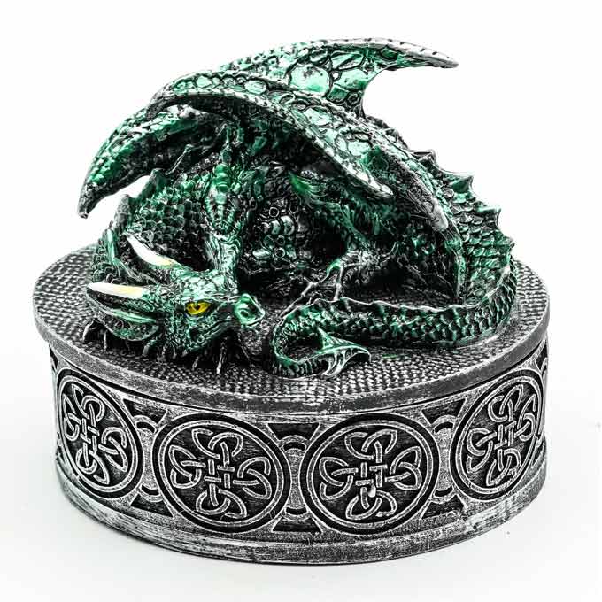 Green Dragon Dice Box - Bea DnD Games