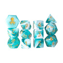 Gummi Baby Shark 12 Piece Dice Set with Gold Ink + Dice Bag (Kraken Dice) - Bea DnD Games