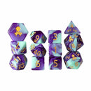 Gummi Dragon 12 Piece Dice Set with Gold Ink + Dice Bag (Kraken Dice) - Bea DnD Games