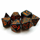 Halloween Dice - 7 Piece Polyhedral Dice Set + Dice Bag - Bea DnD Games