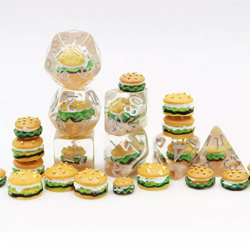 Happy Meal - 7 Piece Polyhedral Dice Set + Dice Bag - Bea DnD Games
