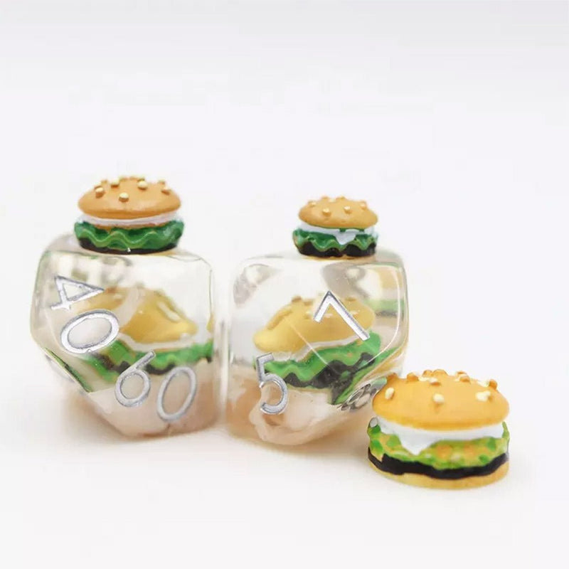 Happy Meal - 7 Piece Polyhedral Dice Set + Dice Bag - Bea DnD Games