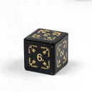 Harmonic Convergence Handcrafted Blue Goldstone Dice Set & Dice Case - Bea DnD Games