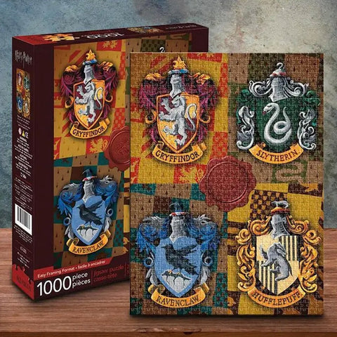 Harry Potter House Crests 1000 Piece Puzzle - Bea DnD Games