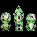 Haunted Swamp - 7 Piece Polyhedral Dice Set + Dice Bag - Bea DnD Games