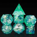 Heart of Te Fiti - Handcrafted Sharp Edge Dice Set & Dice Case - Bea DnD Games