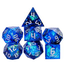 Heart of the Ocean Handcrafted Sharp Edge Dice Set & Dice Case - Bea DnD Games