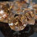 Helm of Radiance - 7 Piece Polyhedral Dice Set + Dice Bag - Bea DnD Games
