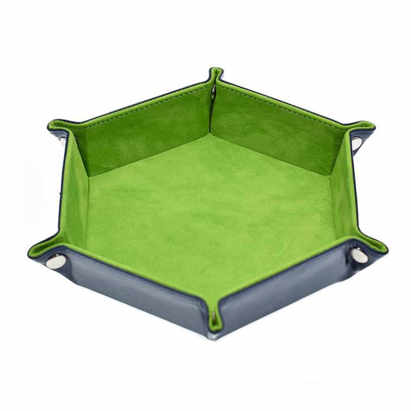 Hexagon Dice Tray - Green - Bea DnD Games