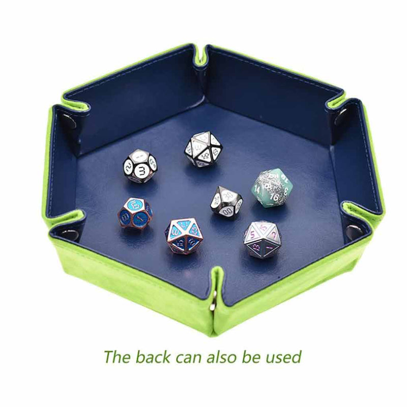 Hexagon Dice Tray - Green - Bea DnD Games