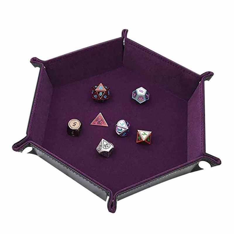 Hexagon Dice Tray - Purple - Bea DnD Games