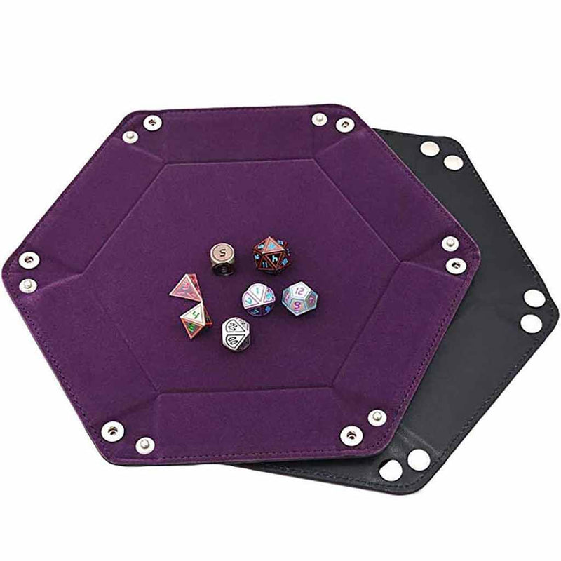Hexagon Dice Tray - Purple - Bea DnD Games