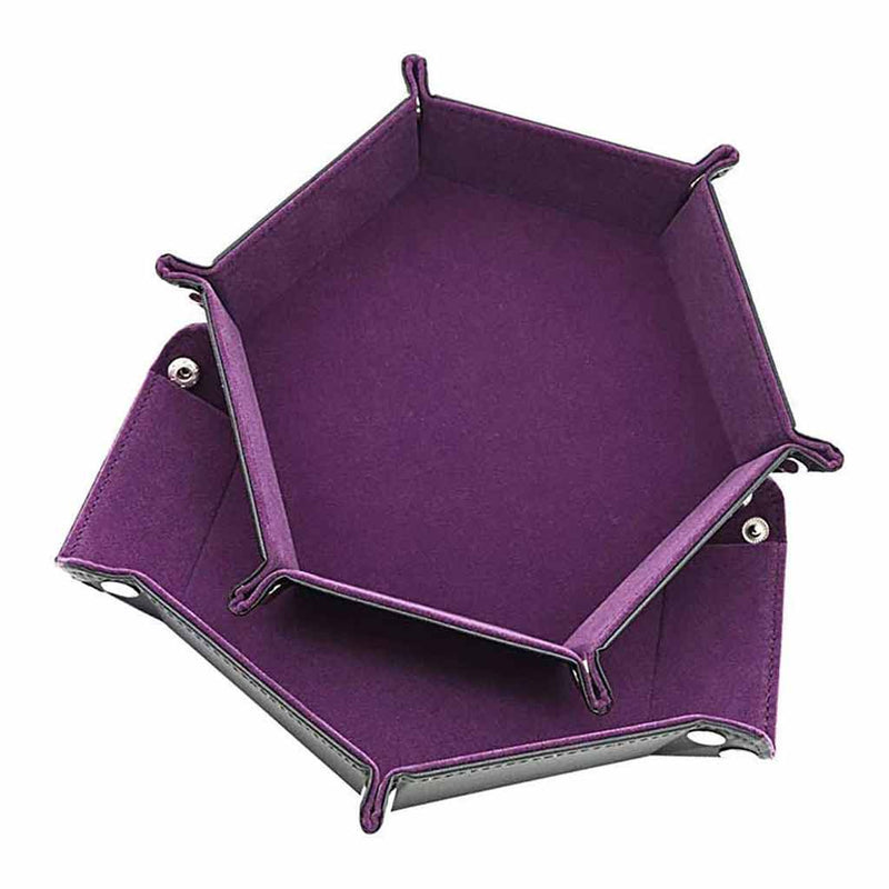 Hexagon Dice Tray - Purple - Bea DnD Games