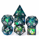 Hidden Secrets Handcrafted Sharp Edge Dice Set & Dice Case - Bea DnD Games