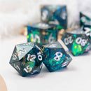 Hidden Secrets Handcrafted Sharp Edge Dice Set & Dice Case - Bea DnD Games