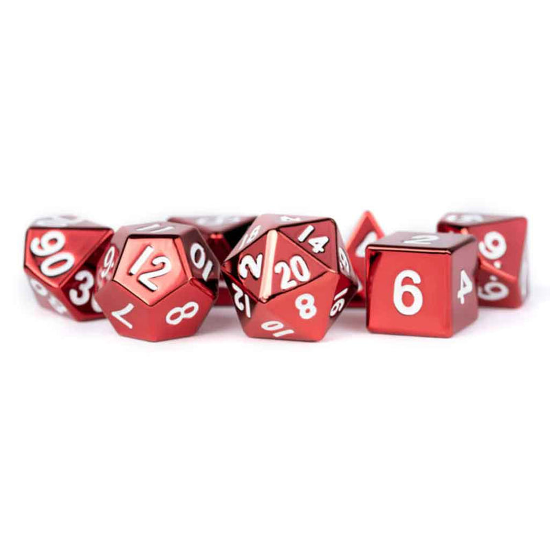 Hihi'irokane - 7 Piece Metal Polyhedral Dice Set & Dice Case - Bea DnD Games