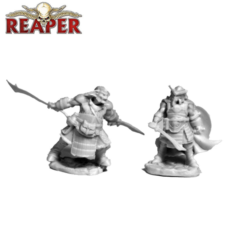 Hobgoblin Veterans (2)- Dark Heaven Bones Unpainted Miniatures by Reaper Miniatures - Bea DnD Games