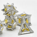 Holy Handgrenade 7 Piece Metal Polyhedral Dice Set & Dice Case - Bea DnD Games