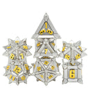 Holy Handgrenade 7 Piece Metal Polyhedral Dice Set & Dice Case - Bea DnD Games