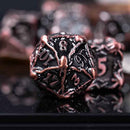 Horror From The Depths 7 Piece Metal Polyhedral Dice Set & Dice Case - Bea DnD Games