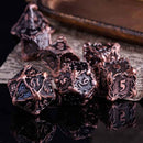 Horror From The Depths 7 Piece Metal Polyhedral Dice Set & Dice Case - Bea DnD Games