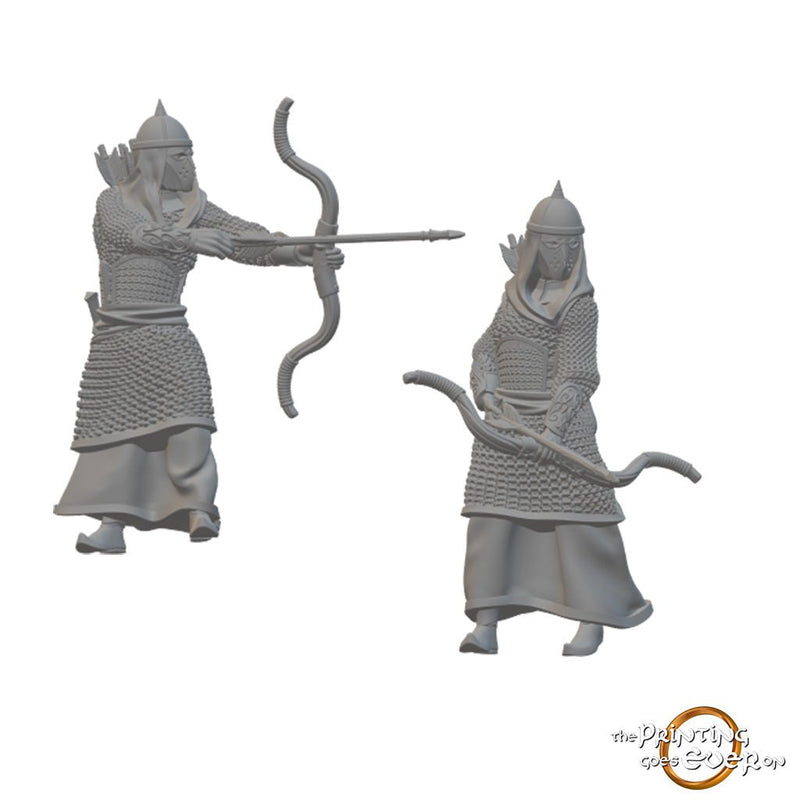 Human Archers | BeaMini Unpainted RPG Miniatures - Bea DnD Games