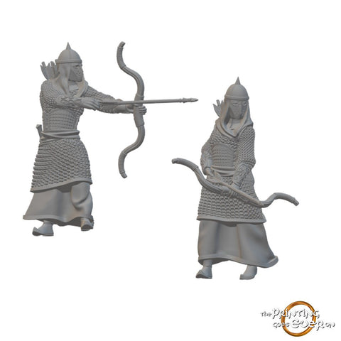 Human Archers | BeaMini Unpainted RPG Miniatures - Bea DnD Games