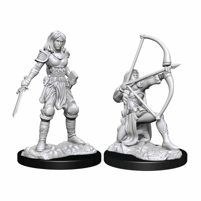 Human Fighter (Female) Deepcuts Unpainted Miniatures - Bea DnD Games