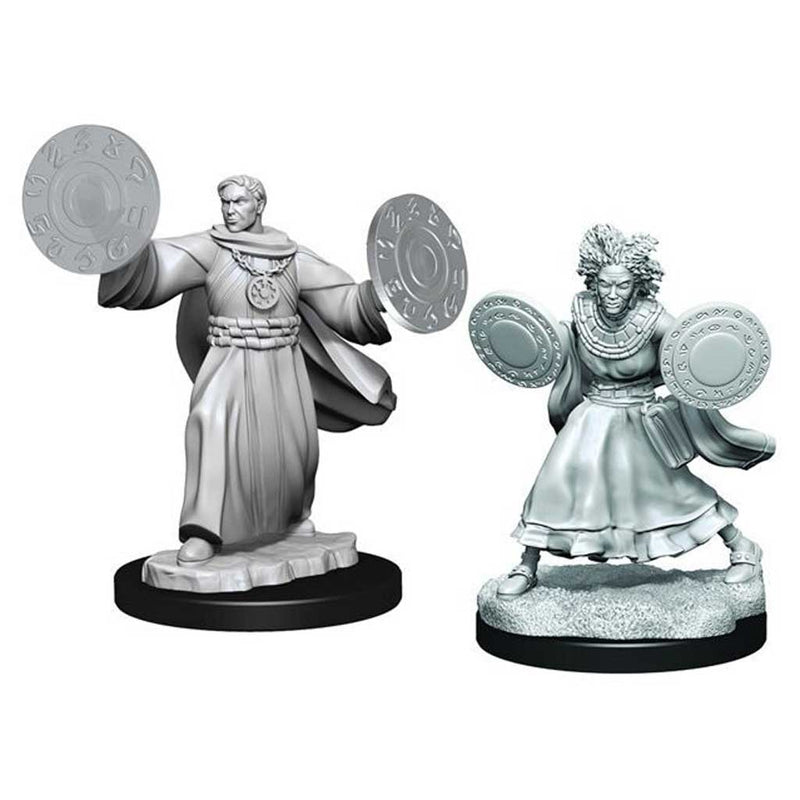 Human Graviturgy and Chronurgy Wizards Critical Role Unpainted Miniatures - Bea DnD Games