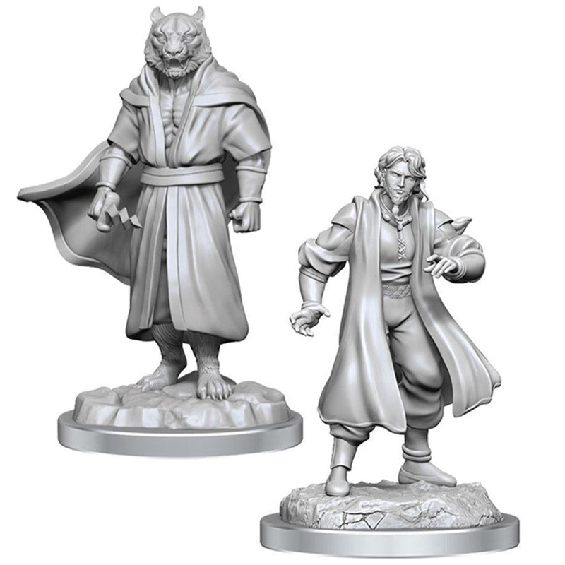 Human Sorcerer Merchant & Tiger Demon Critical Role Unpainted Miniatures - Bea DnD Games