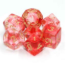I See A Red Door - 7 Piece Polyhedral Dice Set + Dice Bag - Bea DnD Games