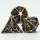 Illithid Terror 7 Piece Hollow Metal Polyhedral Dice Set & Dice Case - Bea DnD Games