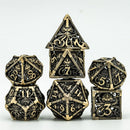 Illithid Terror 7 Piece Hollow Metal Polyhedral Dice Set & Dice Case - Bea DnD Games