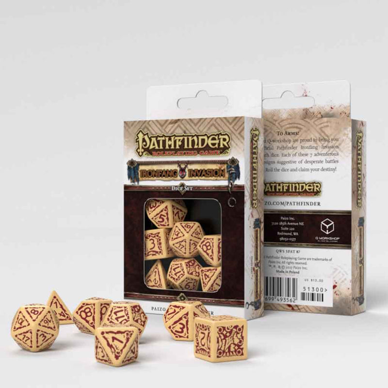 Ironfang Invasion 7pc Polyhedral Dice Set by Q Workshop - Bea DnD Games