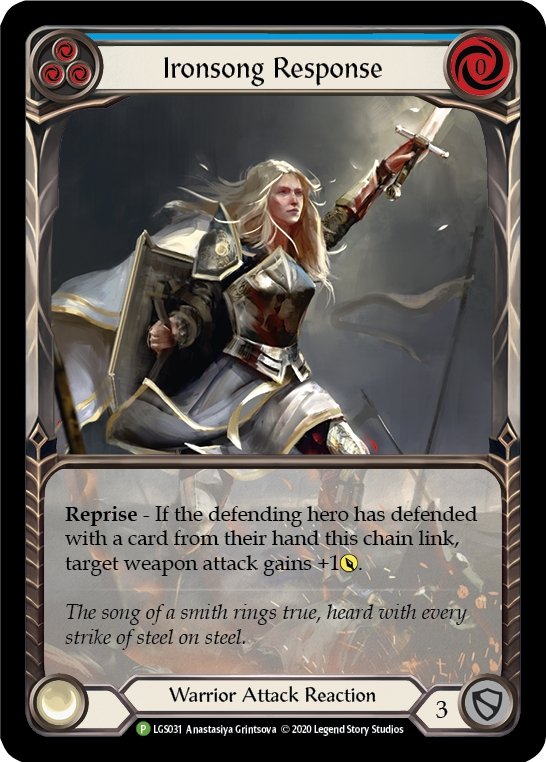 Ironsong Response (Blue) [LGS031] (Promo) Rainbow Foil - Bea DnD Games