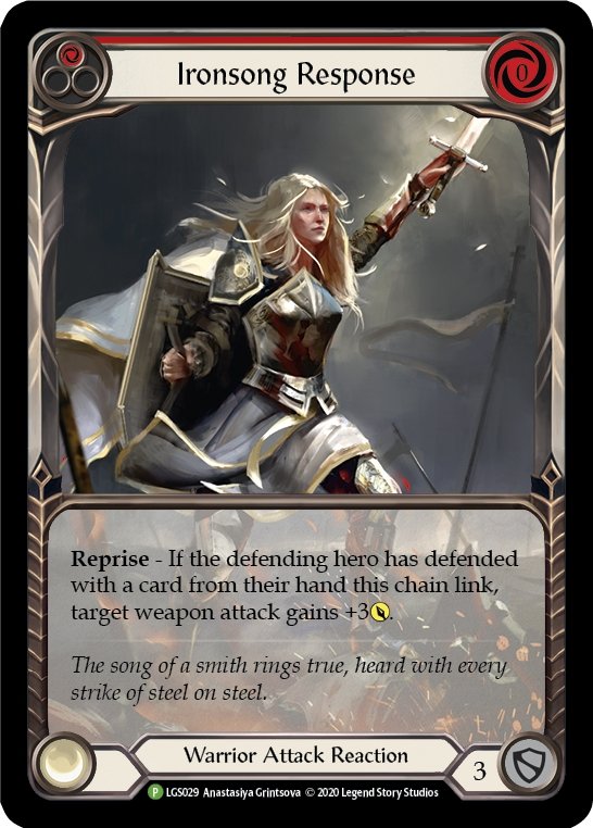 Ironsong Response (Red) [LGS029] (Promo) Rainbow Foil - Bea DnD Games